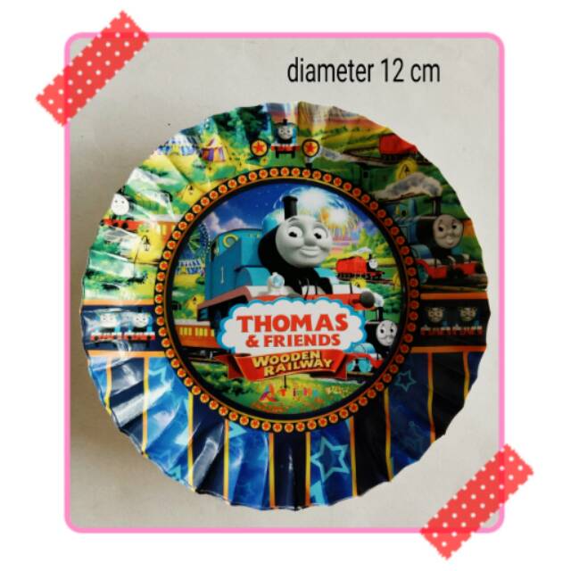 Piring kertas kue ulang tahun pesta party kecil karakter thomas and friends