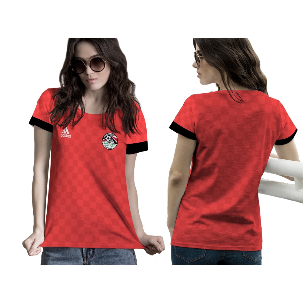 Kaos T-Shirt Wanita Jersey R18 Mesir Murah Terbaru - Baju Long Sleeve Wanita Jersey Mesir Fullprint