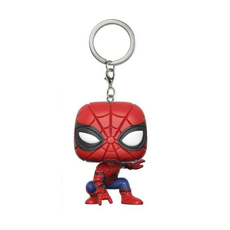 1pc Gantungan Kunci Funko POP Marvel Avengers 3 Spiderman Bahan PVC Untuk Koleksi / Hadiah