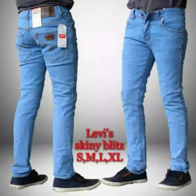 CELANA JEANS PANJANG Slimfit Pria hitam 27 - 36 bisa COD