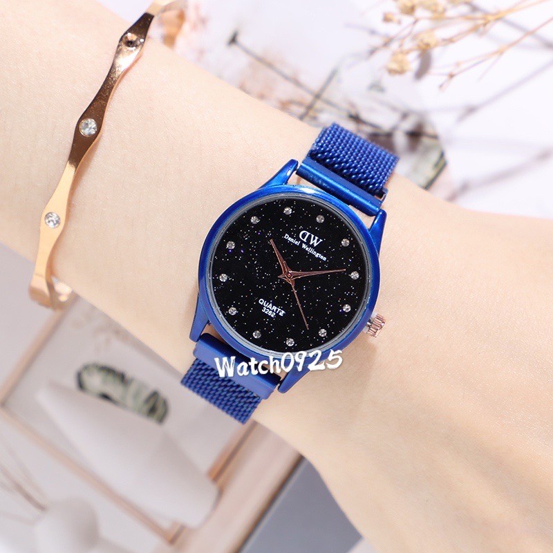 [✅COD] JAM TANGAN FASHION JAM MAGNET WANITA RANTAI JAM TANGAN MURAH CEWEK ANALOG IMPORT W142