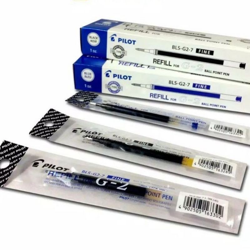 

Refill Isi Tinta Pulpen Pilot BLS-G2-7 Warna Hitam & Biru Refill G-2 Pilot