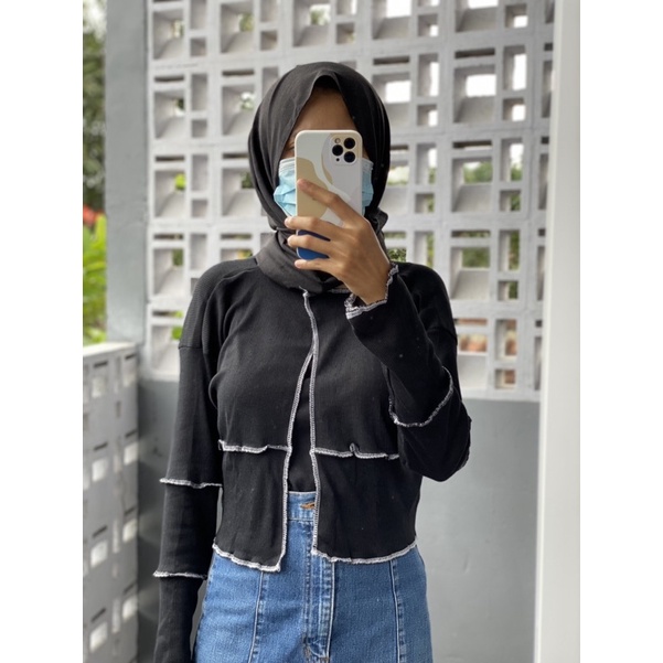 CARDIGAN CROP - OUTER KOREA - ASVY OUTER CARDIGAN