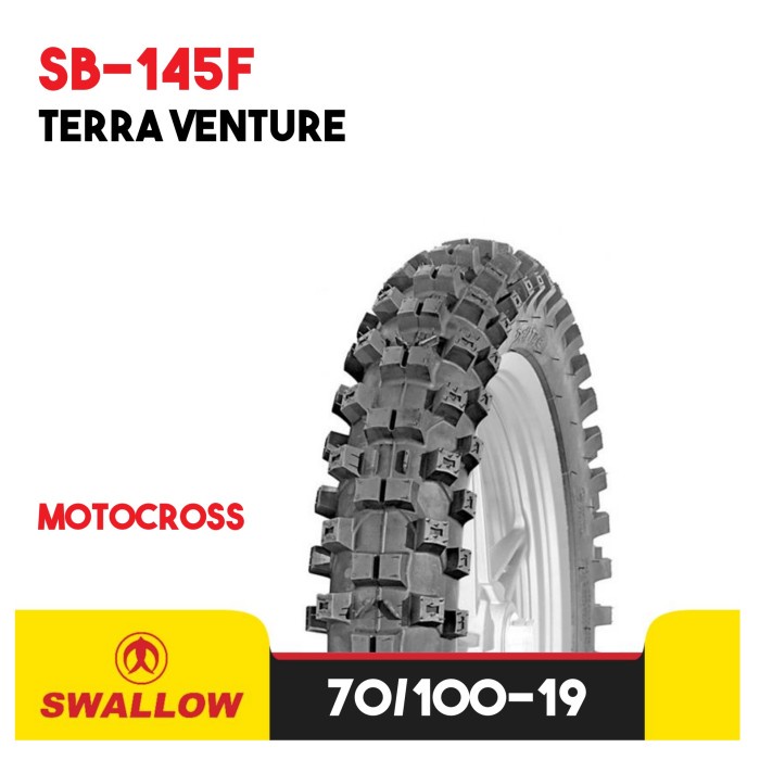 BAN LUAR RING 19 SWALLOW TERRA VENTURE SB-145 TUBETYPE TRAIL 70/100