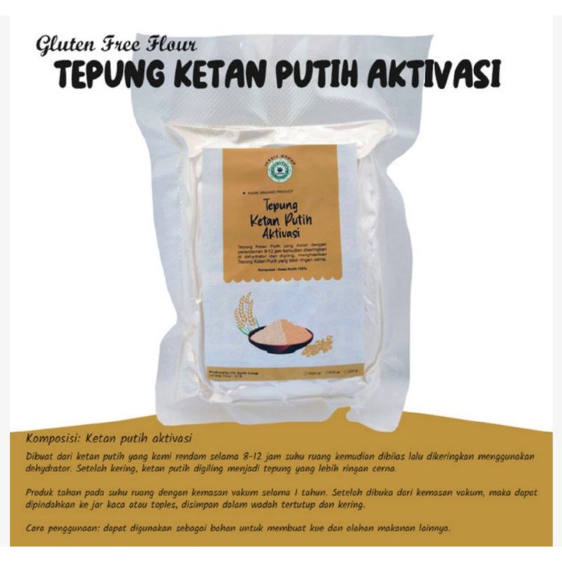 

500 gr tepung ketan putih / tepung ketan putih aktivasi ikarie organic