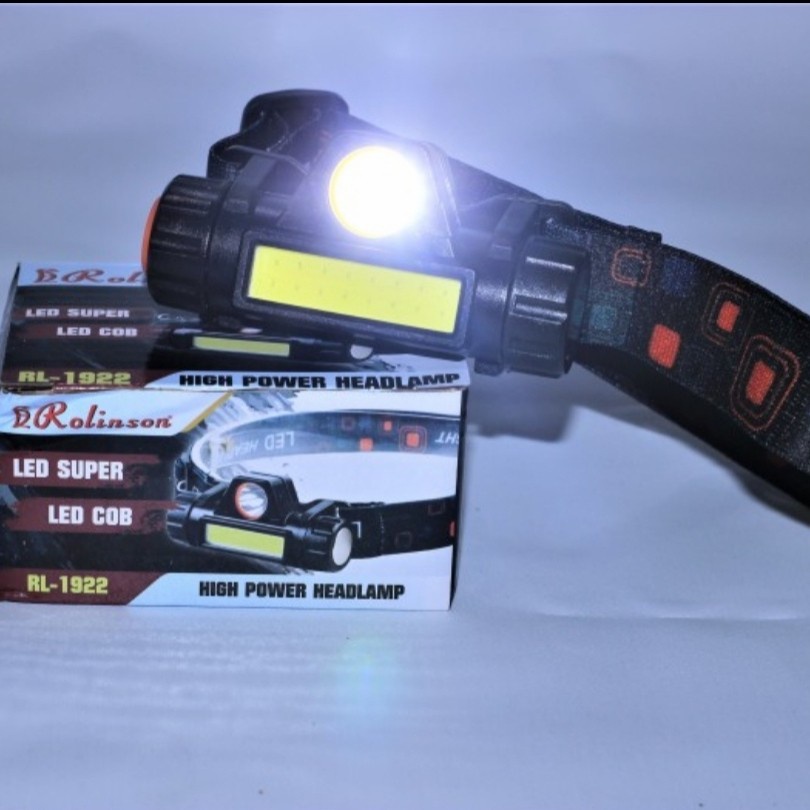 ROLINSON RL 1922 SENTER KEPALA LED COB HEADLAMP JAUH DEKAT LED CREE