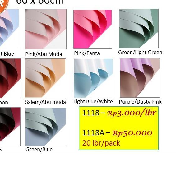

20Lbr Flower Wrapping paper Cellophane kertas buket bunga florist - Bi Color Cellophane (1118A)