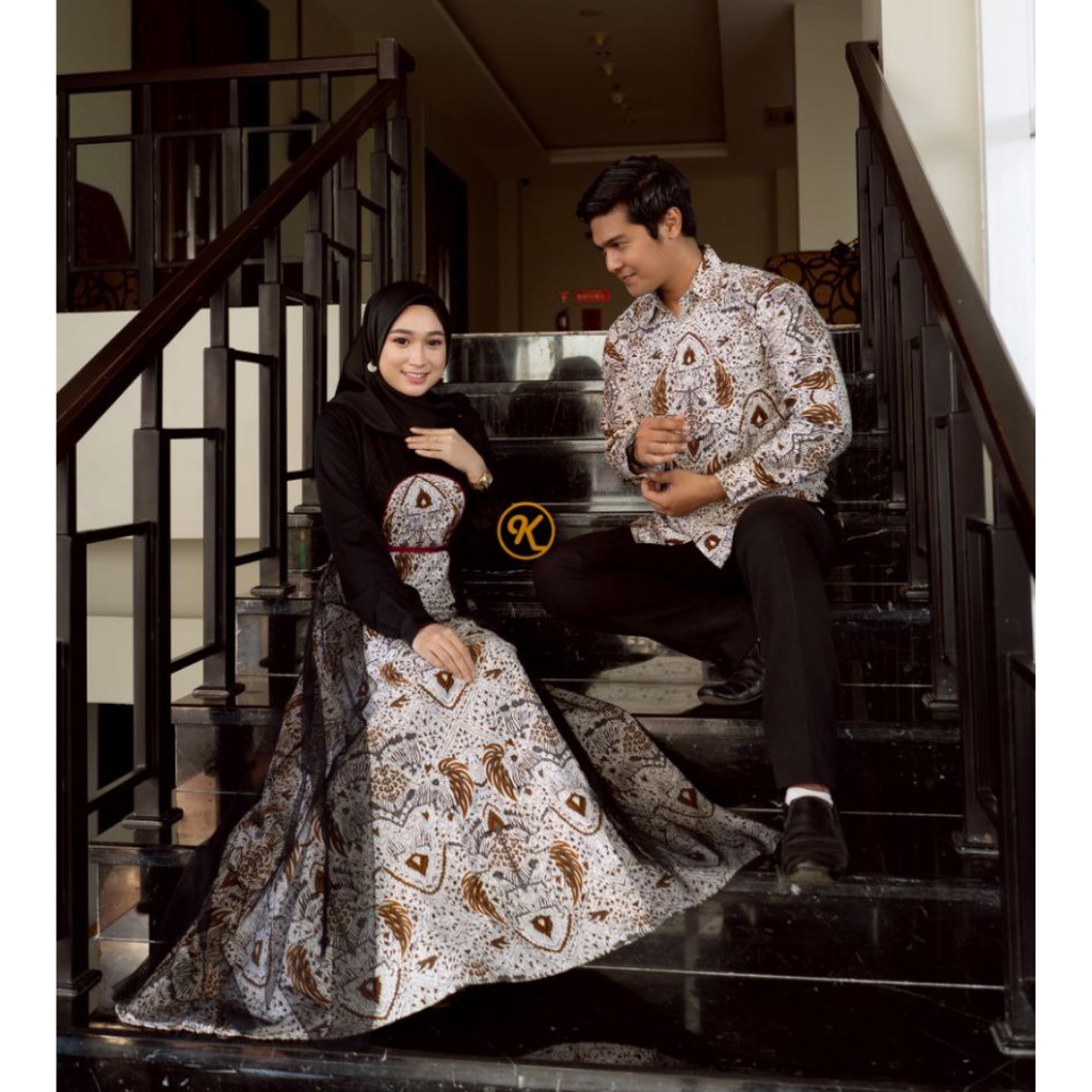 Maura Couple - Sania Ruffle Batik Couple ori Ndoro jowi DNT Garansi Termurah Shopee - Couple TIARA - Baju couple pasangan terbaru 2022 - Batik couple pasangan modern