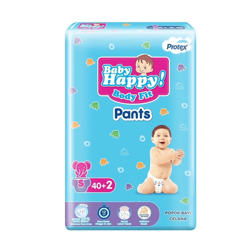 DAIPERS BABY HAPPY PANTS ALL-SIZE S40/M34/L30/XL26/XXL24