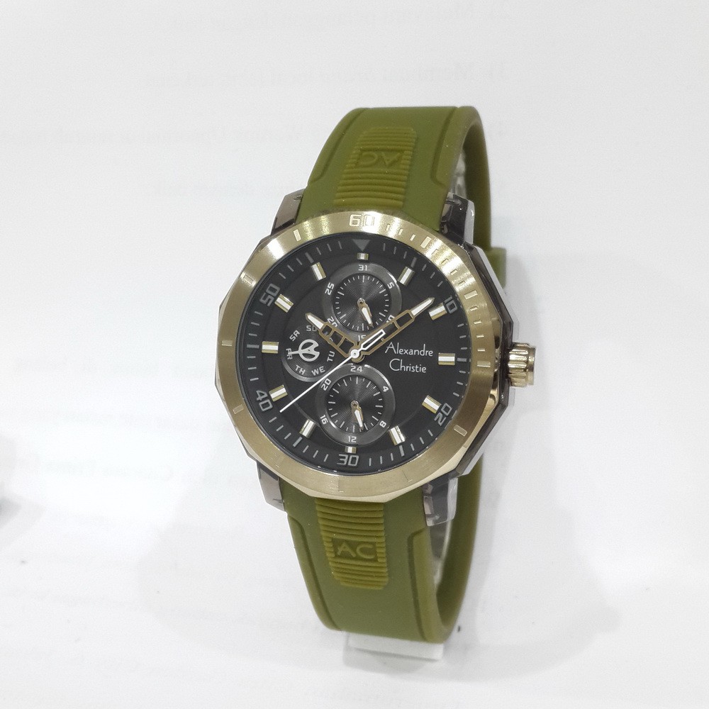 Alexandre Christie Multifunction Jam Tangan Unisex [6552MFR] Green