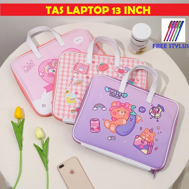 Jual REDMI BOOK 13 TAS JINJING LAPTOP CUTE KOREAN BEAR SLEEVE BAG