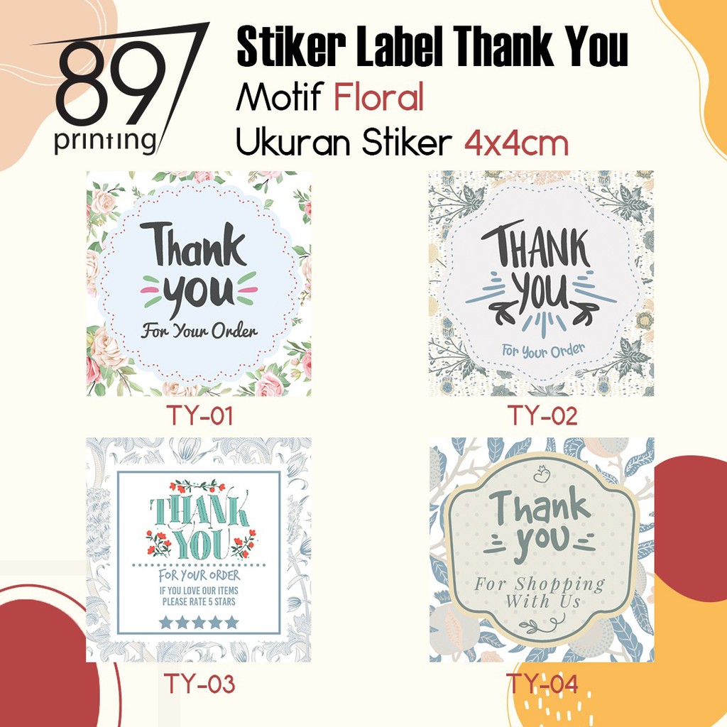

Stiker Label Thank You Chromo Bontak A3 Cuting