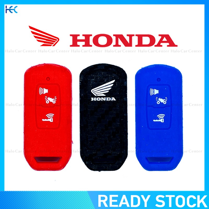 Cover Kunci Bahan Silikon Carbon Fiber Motif Garis Untuk Honda Pcx Pcx-160 Pcx160-2 Tombol