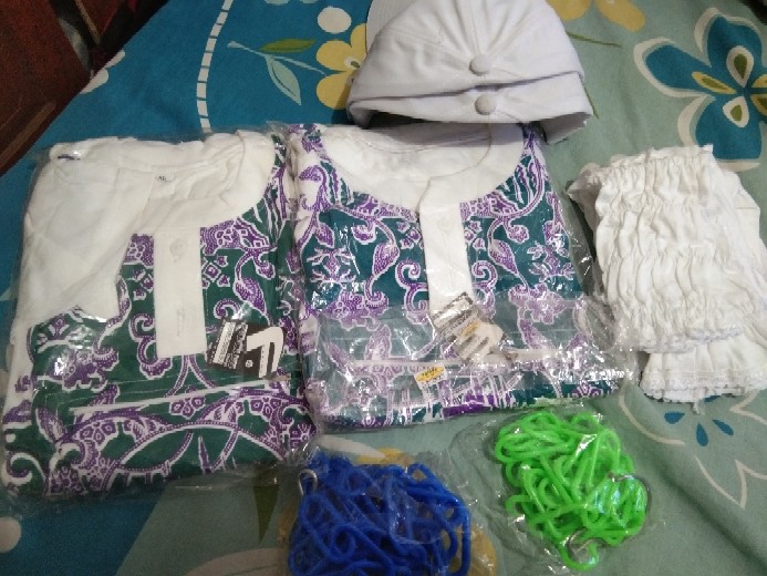 Kaos Haji Batik Pria Lengan Panjang Berkantong K3/saku Kancing Sablon - Perlengkapan Haji Dan Umroh