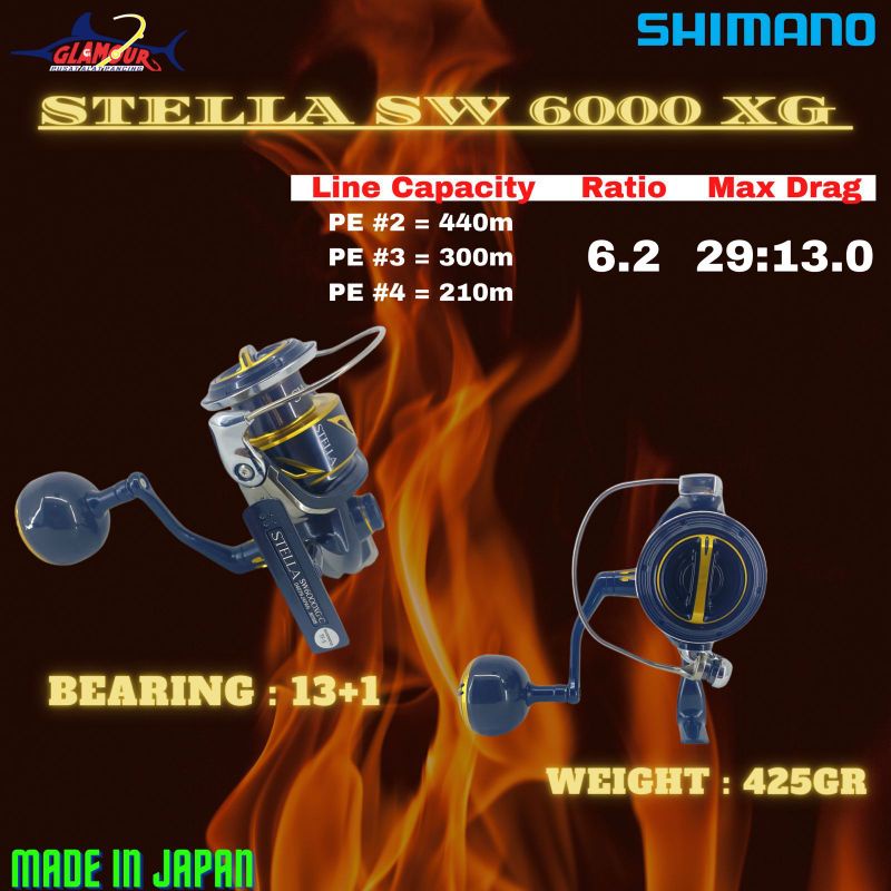 REEL PANCING / KATROL PANCING / SHIMANO STELLA / KATROL SHIMANO / KATROL SHIMANO STELLA SW 6000 XG / POWER HANDLE / SALT WATER