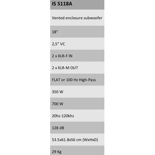 Subwoofer Aktif 18Inch Italian Stage S118A Original By Proel (1Pcs)