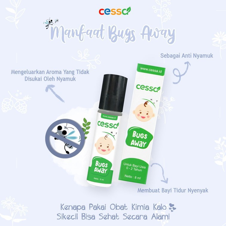 Cessa Bugs Away (Natural Essential Oil) Menjaga Bayi Dari Gigitan Nyamuk