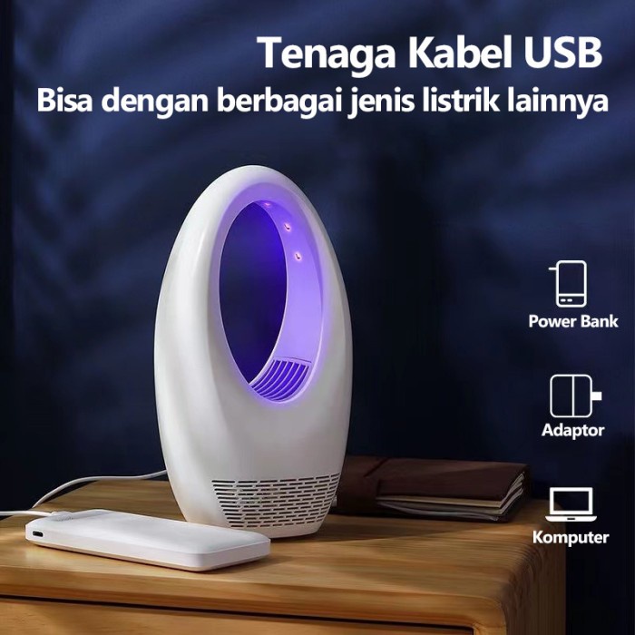 BUY 1 FREE 1 - Lampu Pembunuh nyamuk elektrik LED bahan ABS sangat Praktis