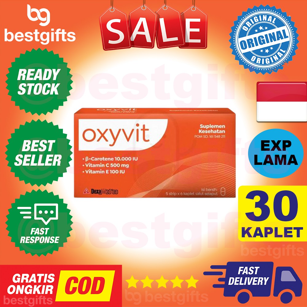 OXYVIT OXY VIT VITAMIN C 500 MG A E ANTIOKSIDAN MULTIVITAMIN IMUN KEKEBALAN TUBUH MATA 30 KAPLET