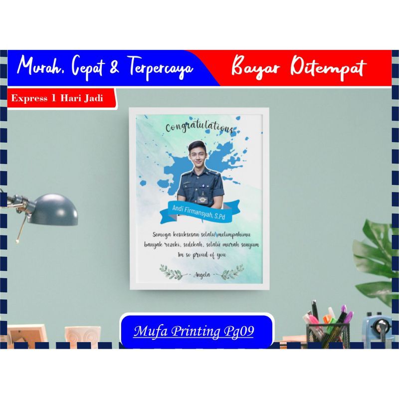 kado wisuda/hadiah wisuda/bingkai foto wisuda/bisa custom