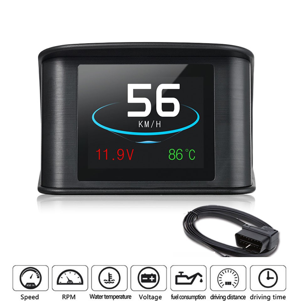 Display OBD/HUD Head Unit Display Mobil OBD2 On-board Computer Speedometer - P10