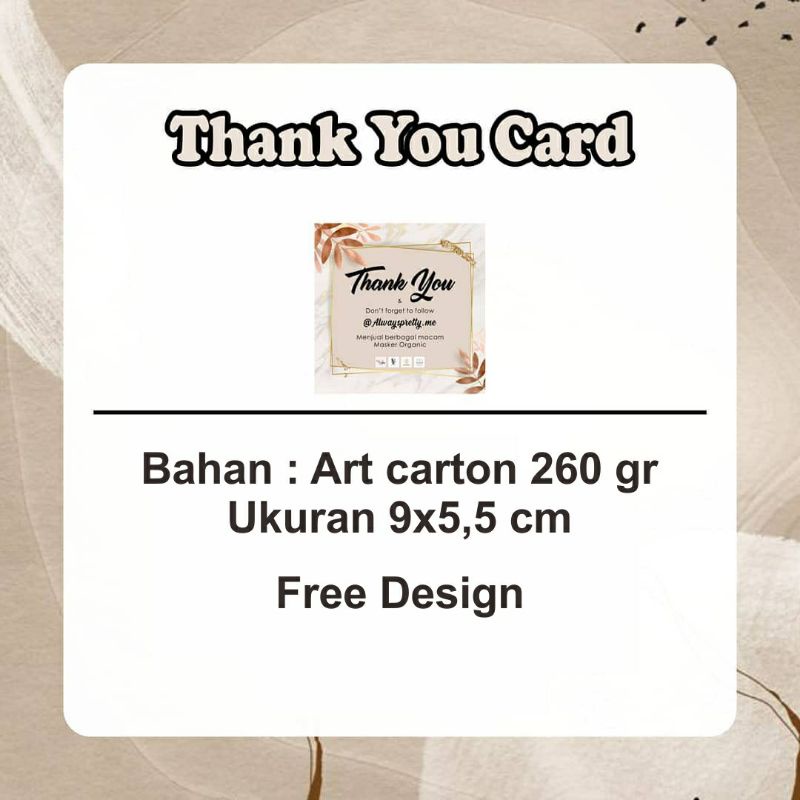 

Cetak Thank You Card