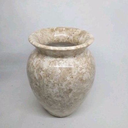Vas Bunga Anggrek Kaktus Cactus Pot Marmer Guci Bejana Batu Marmer Gentong Marble Marmer