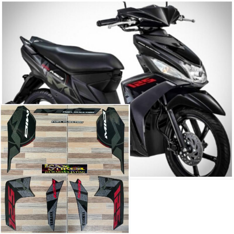 striping original Yamaha Mio M3 hitam tahun 2015