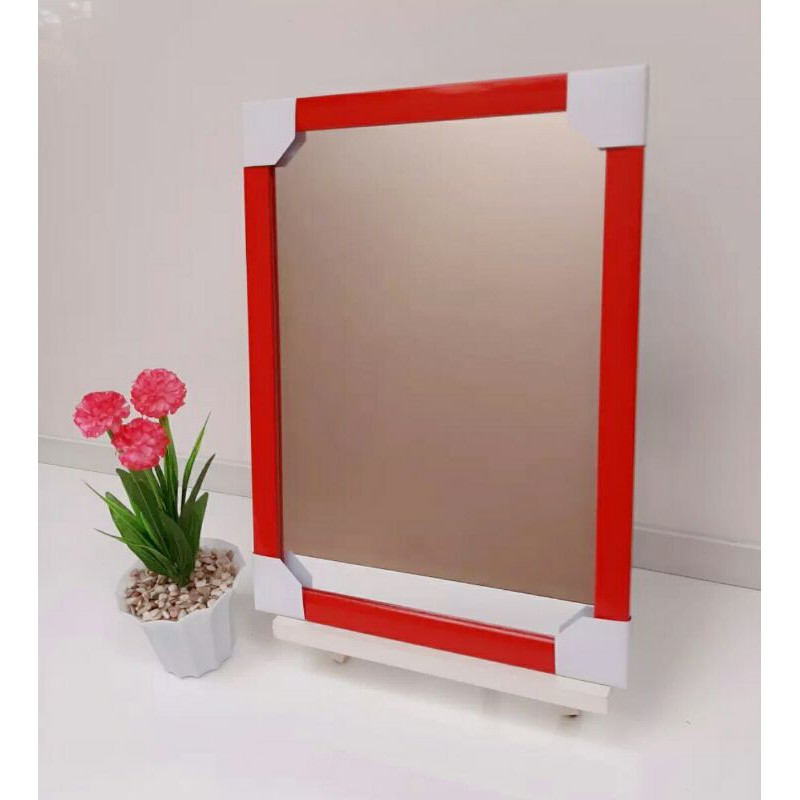 PECAH GANTI BARU/CERMIN DINDING MINIMALIS(32×44)-Merah