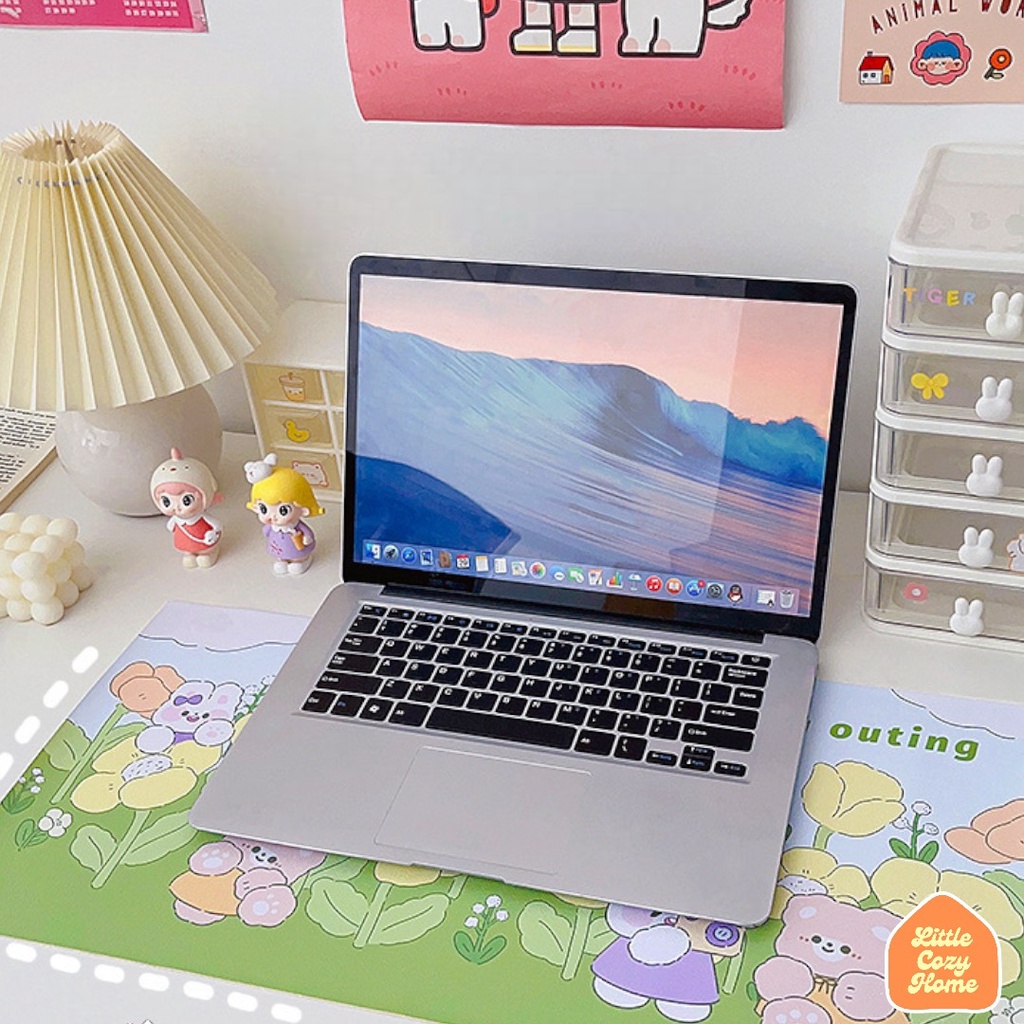 Chibi Desk Pad Motif Character / Desk Mat Karakter / Mouse Pad / Alas Meja Komputer WFH Work From Home / Aksesoris Keyboard Office Large Laptop Cushion Lucu Imut Ala Korea Japan