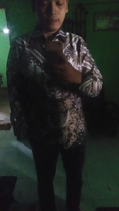 Kemeja Batik Semi Sutra Lengan Panjang M L Xl Xxl