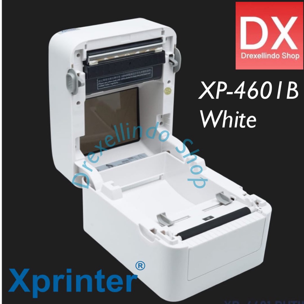 Printer Thermal BARCODE XPRINTER XP-4601B WHITE FREE HOLDER 4601B BLUETOOTH