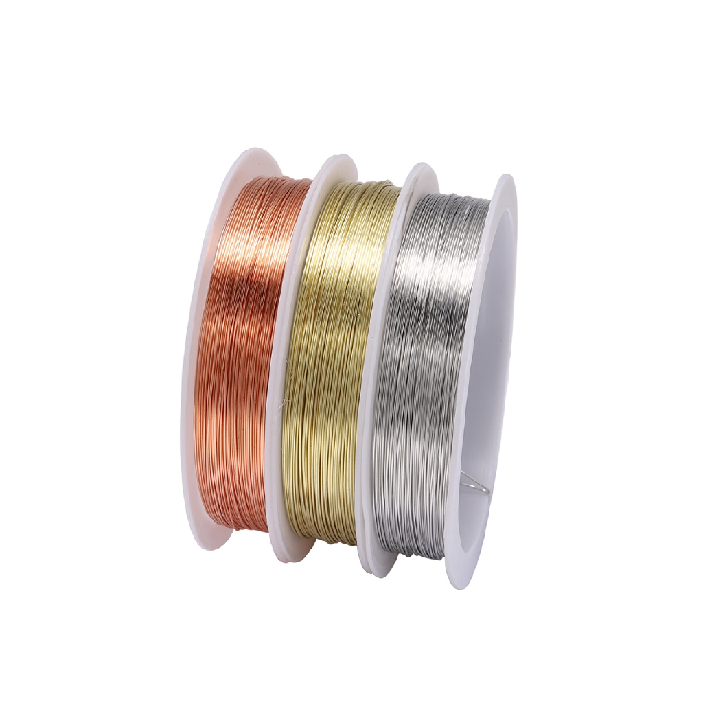 Bahan craft 1 Roll kawat tembaga Sturdy Copper Wire The Jewelry Line Thread Metal String Wire For DIY Beads Jewelry Making Accessories