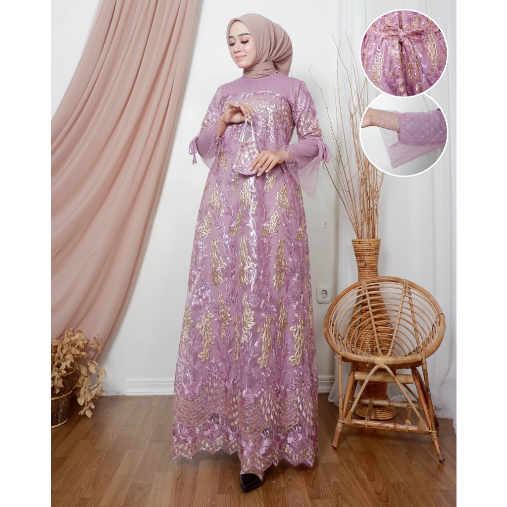 PROMO LORA FASHION - GAMIS EVIOLA - GAMIS WANITA/GAMIS MUSLIMAH/GAMIS PESTA/GAMIS WISUDA/GAMIS LEBAR