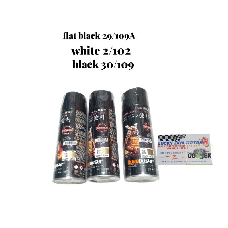 pilok samurai paint black flat black white