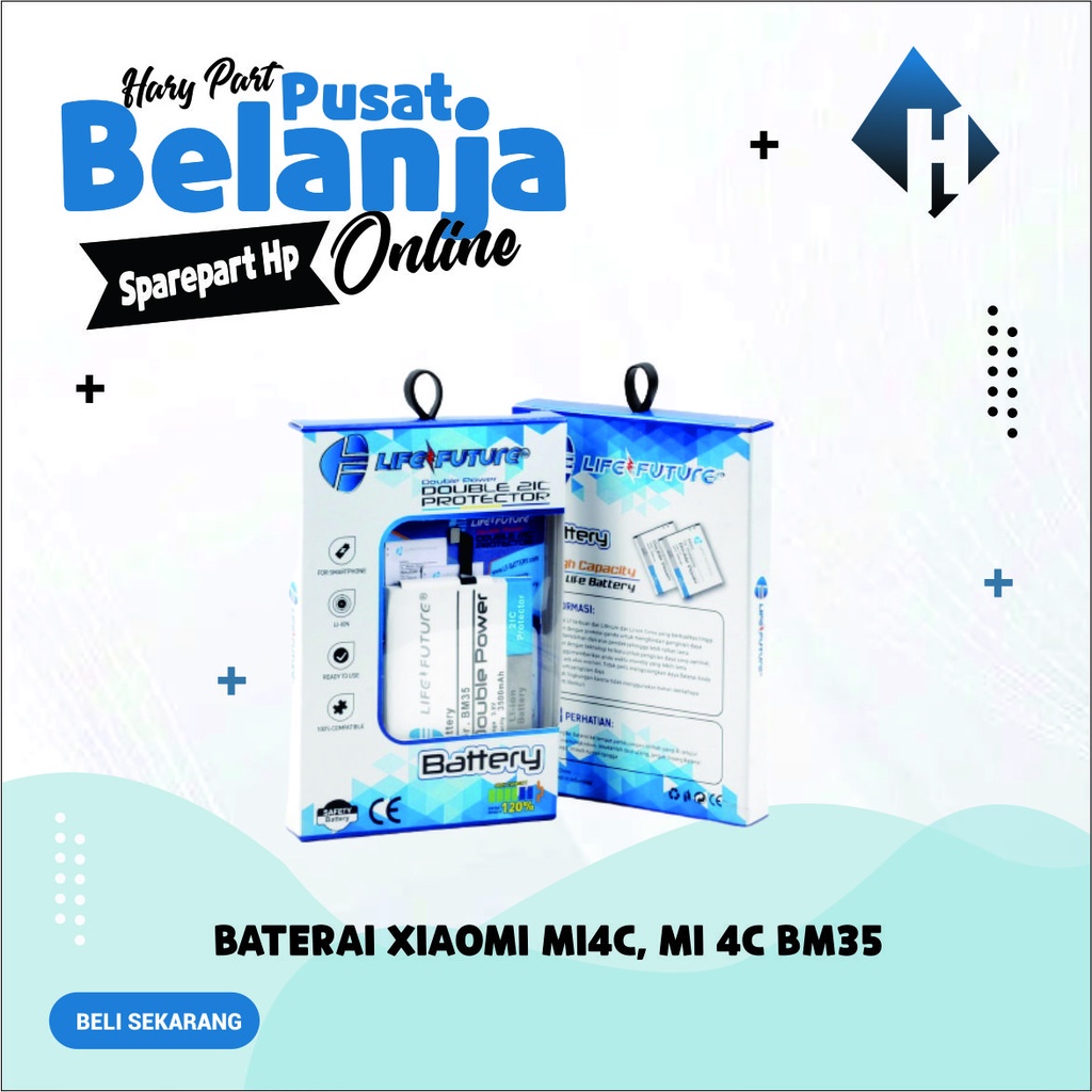 Baterai Xiaomi Redmi MI4C / MI 4C Baterai BM35 Life Future