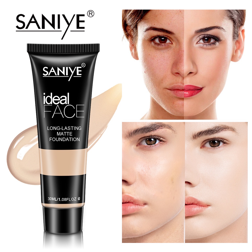 （COD）SANIYE 3 Warna Facial Flawless Liquid Foundation Base BB Cream Primer