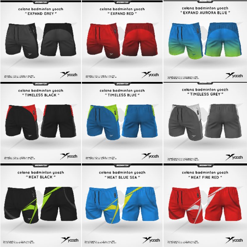 Celana Badminton YOOZH custom celana yoozh badminton celana bulutangkis celana olaharaga (MIX I)
