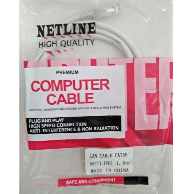 KABEL LAN CAT 5 / 5e 1,5M / 3M / 5M RJ45 UTP ( PRODUK SIAP PAKAI 1,5 meter / 3 meter / 5 meter )