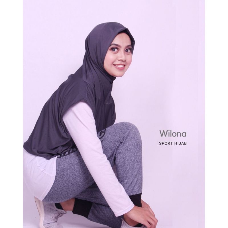 Kerudung Bergo Sport Jersey Kerudung Olahraga Menutup Dada/Sport Hijab/Gym