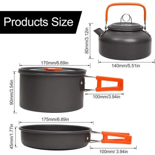 Paket Hemat Cooking Set DS 308 Teko / ceret & Kompor Windproof / Bunga