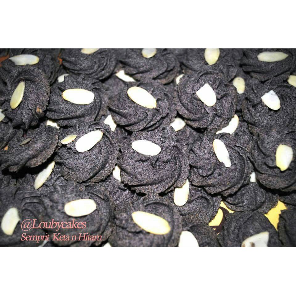 

ketan hitam cookies / marmer gores cookies / Putri Salju mede