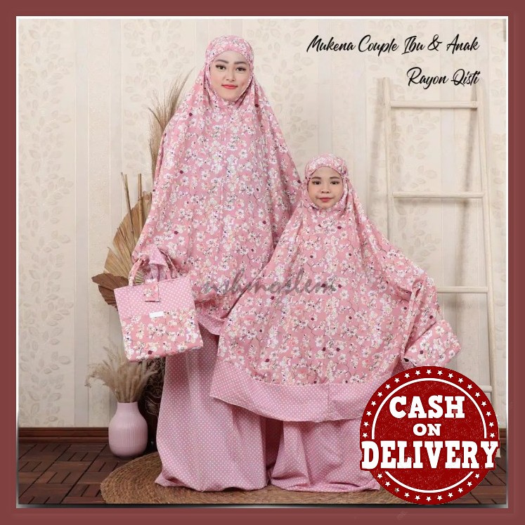 Mukena Couple Ibu Dan Anak Perempuan Safarleena Terbaru Premium K YY704 Mukena Couple Ibu Dan Anak