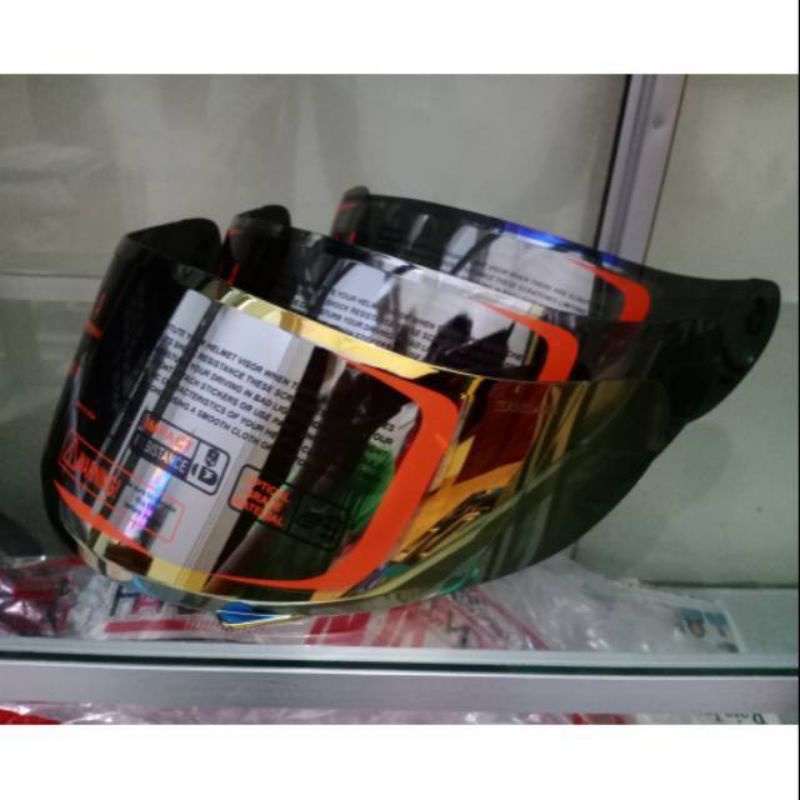 Kaca helm full face flat visor iridium buat helm  kyt rc-7/kyt r10/k2r/mds viktori