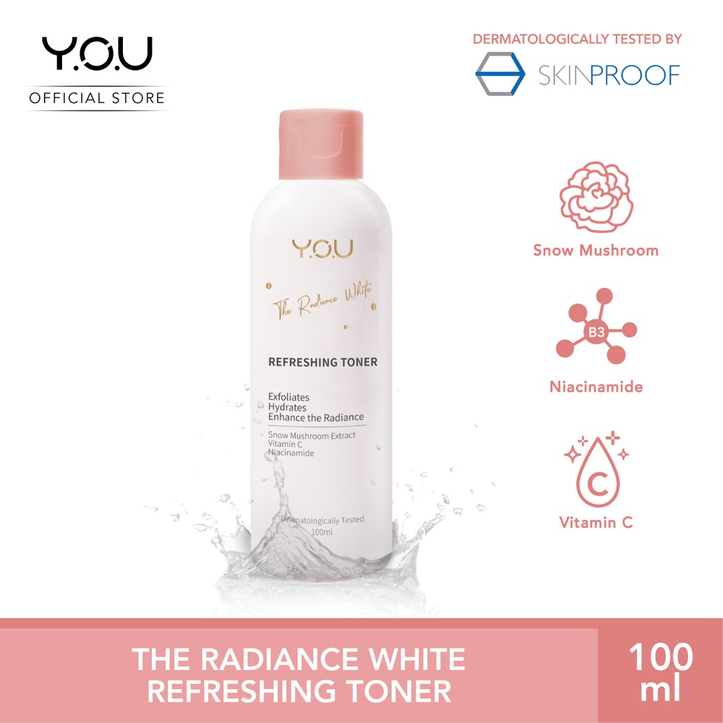 YOU Radiance White Brightening and Hydrating Bundle free cotton pads / kapas kecantikan