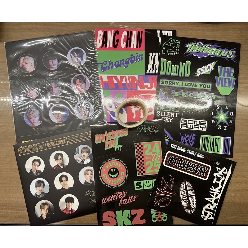 stray kids sticker official yellow wood noeasy member d9 oddinary