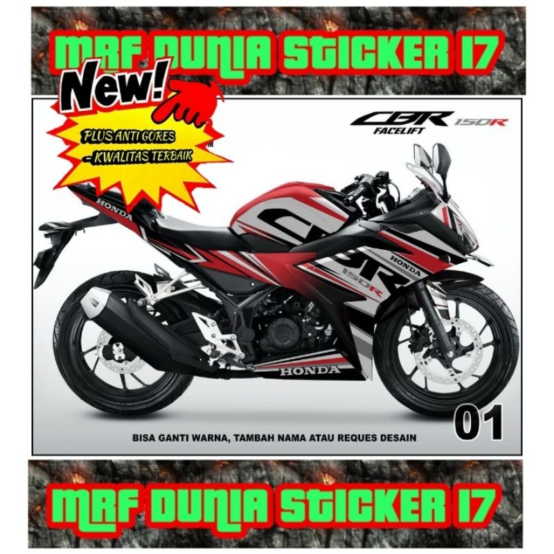 Sticker decal CBR 150R Facelift Full Body dekal CBR 150R Facelift Stiker Decal CBR 150R Facelift Dec