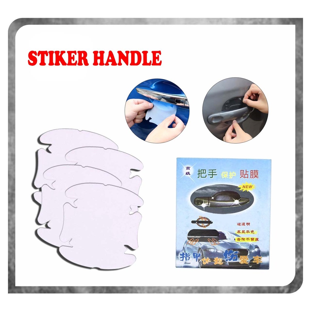 Stiker Handle Mobil Anti Gores Gagang Pintu Mobil Car Door Protector Isi 4pcs