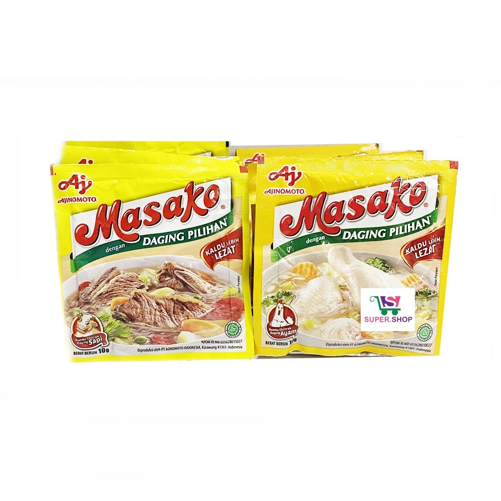 Masako Kaldu Ayam / Sapi Sachet (isi 12 pcs) Ajinomoto