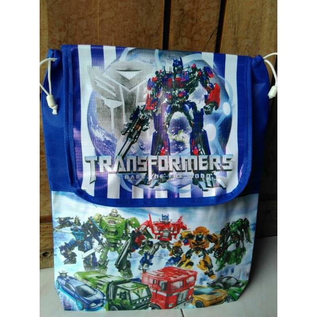 

Tas ultah gendong karakter Transformer | tas souvenir ultah unik | terbaru, termurah, terunik